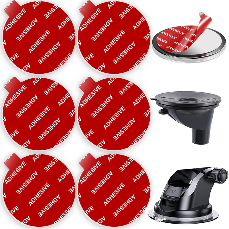 6 Pack 53mm(2.09inch) Adhesives for Suction Cup Replacement, AZXYI Windshield Mount Adhesive Replacement Kit, Compatible with Mounting Disk, GPS Dash Cam and Socket Car Dashboard Suction Cup Mount