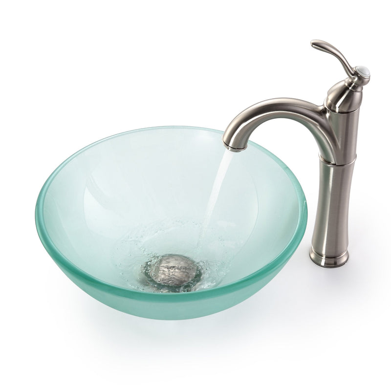 KRAUS Pop-Up Drain and Mounting Ring in Satin Nickel, PU-10-MR-1SN