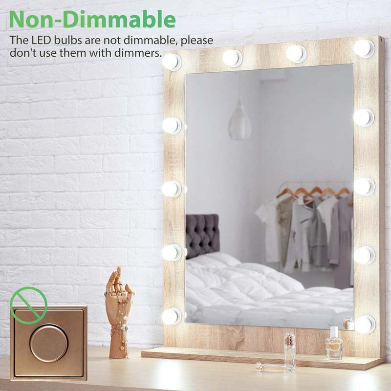 DEGNJU LED Vanity Light Bulbs, 60W Equivalent, Bathroom Light Bulbs 5000K Daylight White, 800 Lumens, G25 Globe Bulb for Makeup Mirror, Round Shape, 7W, 120V, Non-Dimmable, 10 Pack