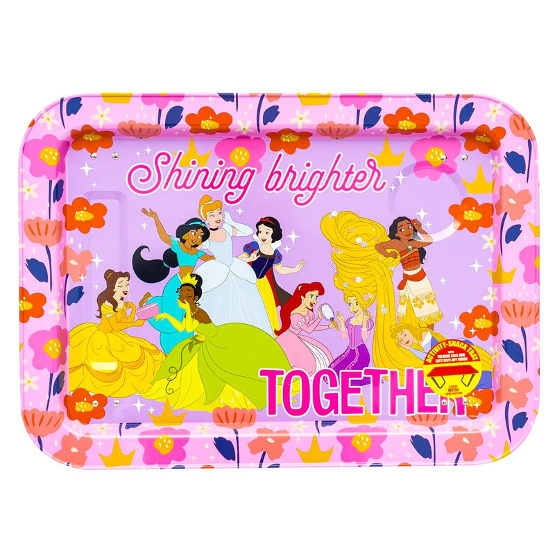 Disney Princess Lap Desk Bundle - 17" Rectangular Tray with Foldable Legs | Disney Princess Foldable Tray for Eating, Reading, Working Plus Stickers, More | Laptop Tray for School, Travel Activities