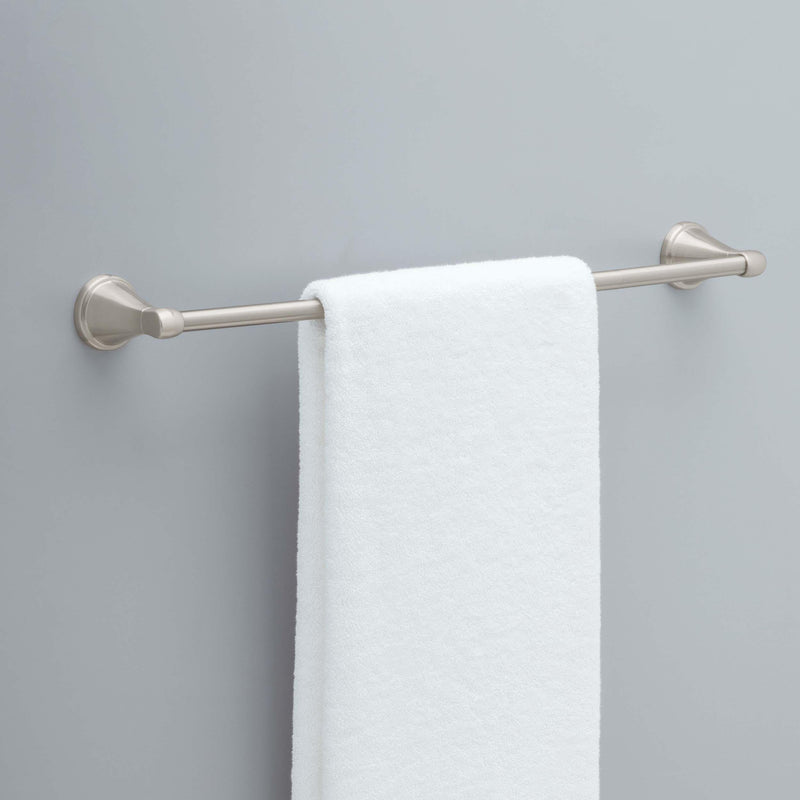 Delta Faucet Becker (1-Pack) 24" Bathroom Towel Rack/Bar, SpotShield Brushed Nickel, Wall Mounted BCK24-DN
