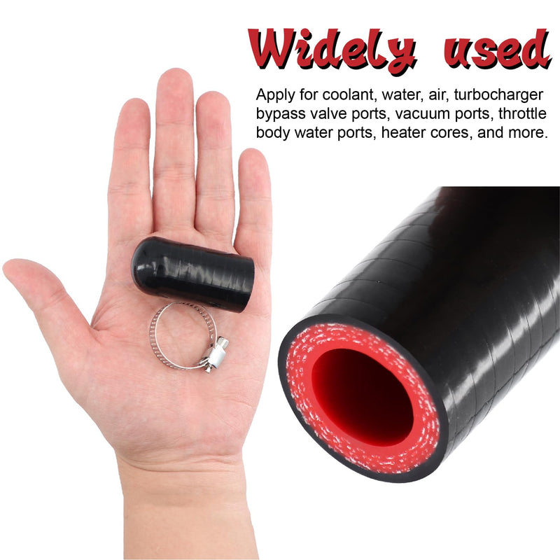 High Temperature 4-Ply Reinforced Silicone Hose Cap ID 5/8 Inch(16mm) Hose End Plug For Turbo Bypass Valve/Vacuum/Fix Leak/Throttle Body Water Port/Heater Core/Coolant Heater Bypass Vacuum Water Port ID 16mm Black&Red * 1PC