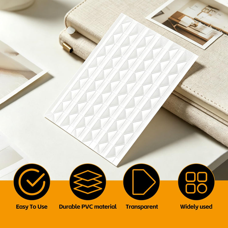 1020 PCS Photo Corners Self Adhesive, Clear Photo Corners for Scrapbooking, 10 Sheets Photo Corner Stickers for Photo Albums, Journals, Memory Books & DIY Crafts