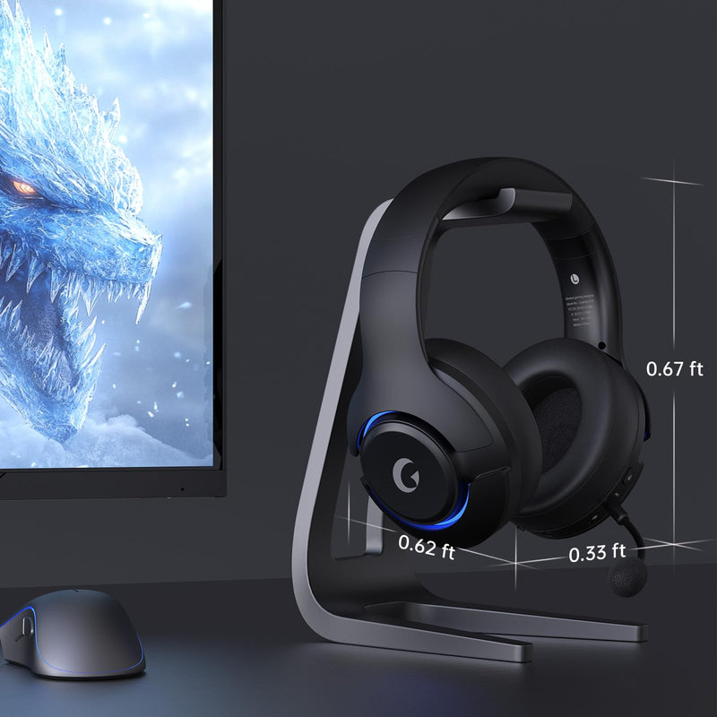 syndesmos Wireless PS5 Headset, 2.4GHz Gaming Headset for PS5, PC, Switch, Bluetooth 5.3 Headphones with Noise Canceling Mic, 7.1 Surround Sound, Low-Latency, 45H Battery, Black