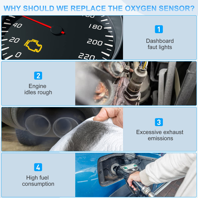 234-4668 Oxygen Sensor Upstream Downstream O2 Sensor Compatible with Chvey Silverado Suburban Avalanche Malibu Cadillac Escalade GMC Yukon Sierra Buick Pontiac Saturn 15284 21546 SG1857 2 Pack