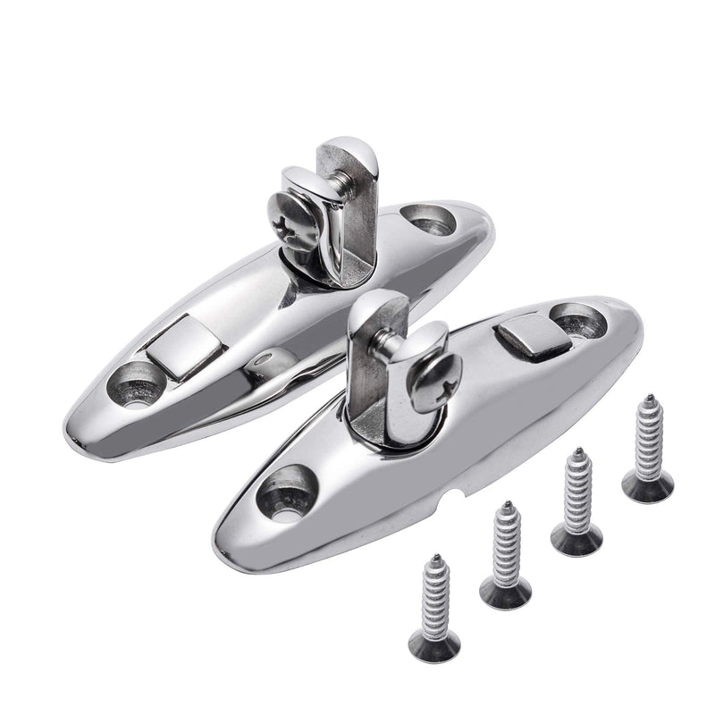 Boat Bimini Top Swivel Hinge,316 Stainless Steel Deck Side Mount Quick Release Hinge,Marine Hardware Accessories,Include Screws, Pack of 2