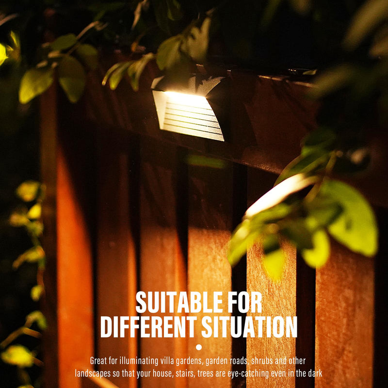 VENUS MANUFACTURING 2W Low Voltage Deck Lights LED Outdoor Stair Lights 3000K 12V Wired Step Lighting Die-cast Aluminum for Fence Yard Patio and Pathway (6Pack) 6