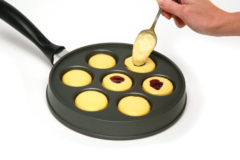 Norpro Nonstick Stuffed Pancake Pan, Munk/Aebleskiver/Ebelskiver 16.5″ x 9″ x 1.25″ Black 16.5″ x 9″ x 1.25″