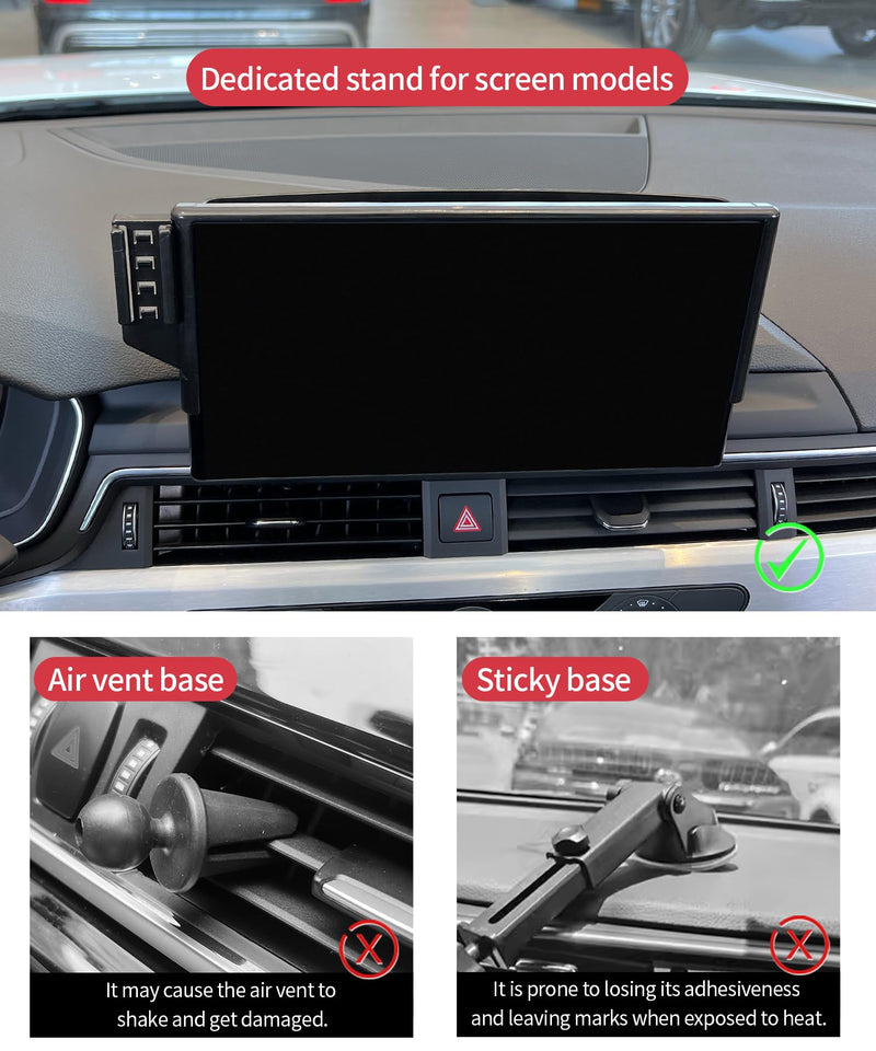 Wireless Charging car Phone Holder for Audi Q5 2021-2025/A5/S5/RS5 2020-2025/A4/S4 2020-2025 Accessories 10.1 inch Screen Fixed Clip,360° Rotation car Phone Mount Compatible with MagSafe 10.1-inch for 21-25 Q5/ 20-25 A5/S5/RS5A4/S4