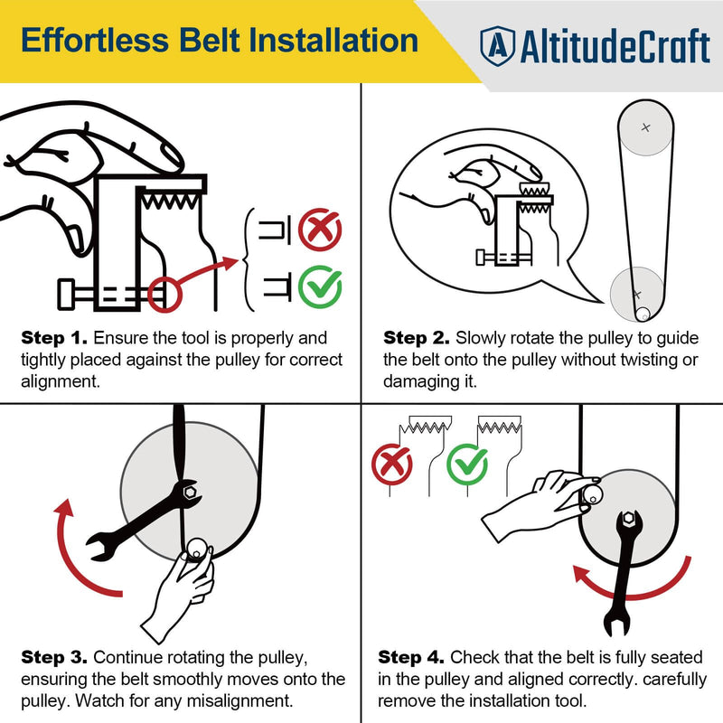 Stretch Fit Belt Installation Tool, Professional Automotive Stretch Belt Tools for Easy Belts Removal and Installer