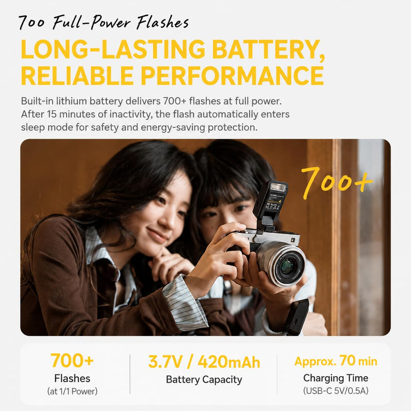VILTROX Spark Z2 TTL Mini Flash for Sony, Portable Camera Flash TTL/M Mode | 10Ws Flash Power, 5-level Output, TTL Auto Flash, Compact Design for Portrait, Travel, Street and Daily Photography US-Z2-S