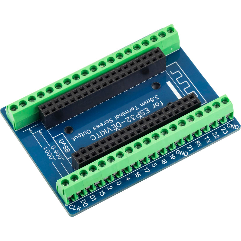 3pcs ESP32 Terminal Breakout Board 38 Pins GPIO Expansion Board Compatible for ESP32-DevKitC 0.9" or 1.0" Size Module