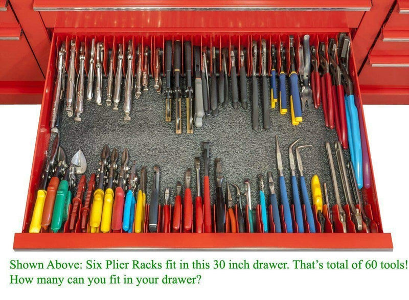 Pliers Organizer Plier Pro – Non-Slip Rubber Base – Fuel & Solvent Resistant – Durable & Long-Lasting Tool Storage Box Rack – 10 Tools Plier Organizer – Made in USA | P8248 (2 Pack) 2