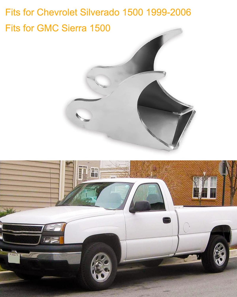 Rear Shock Mount Factory Bent Fits for GMC Sierra Chevy Silverado 1999-2006 Rust Prevention Upper Shock Mounting Bracket with Round Tube X-members