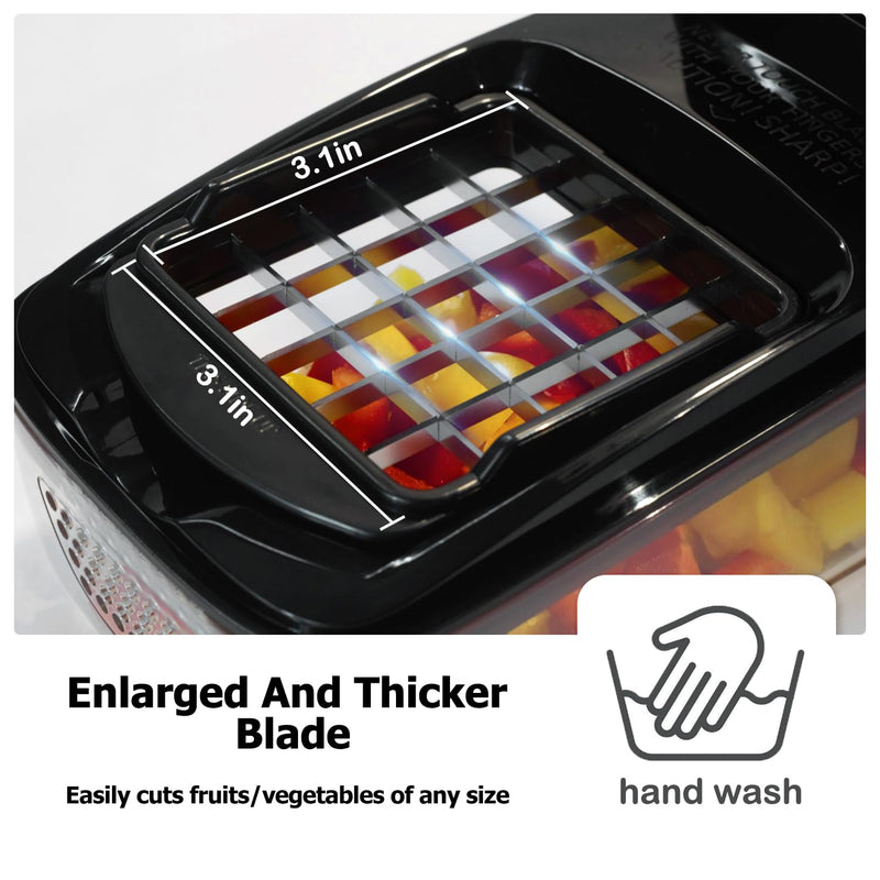 Vegetable Chopper, Food Choppers, Onion Chopper, Veggie Choppers, Onion Dicer, Potato Dicer Cuber with Container, Onion Dicer & Vegetable Dicer (Black) 3 in 1 Black