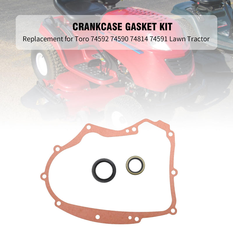 795387 594195 Crankcase Gasket with Oil Seals, Replacement for Toro 74592 74590 74814 74591 74704 74812 Lawn Tractor, Replaces 690947, 791892, 499145, 273488, 591911