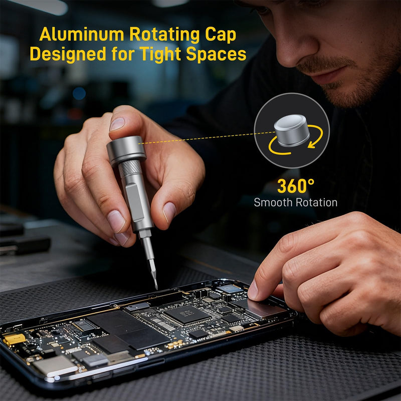74 in 1 Magnetic Screwdriver Set, Ratchet Screwdriver, Multi Bit Screwdriver Set with Detachable Handle, RepairTool Kit for Furniture, Precision Electronics, Bicycle, DIY, Computer 74 PCS Black