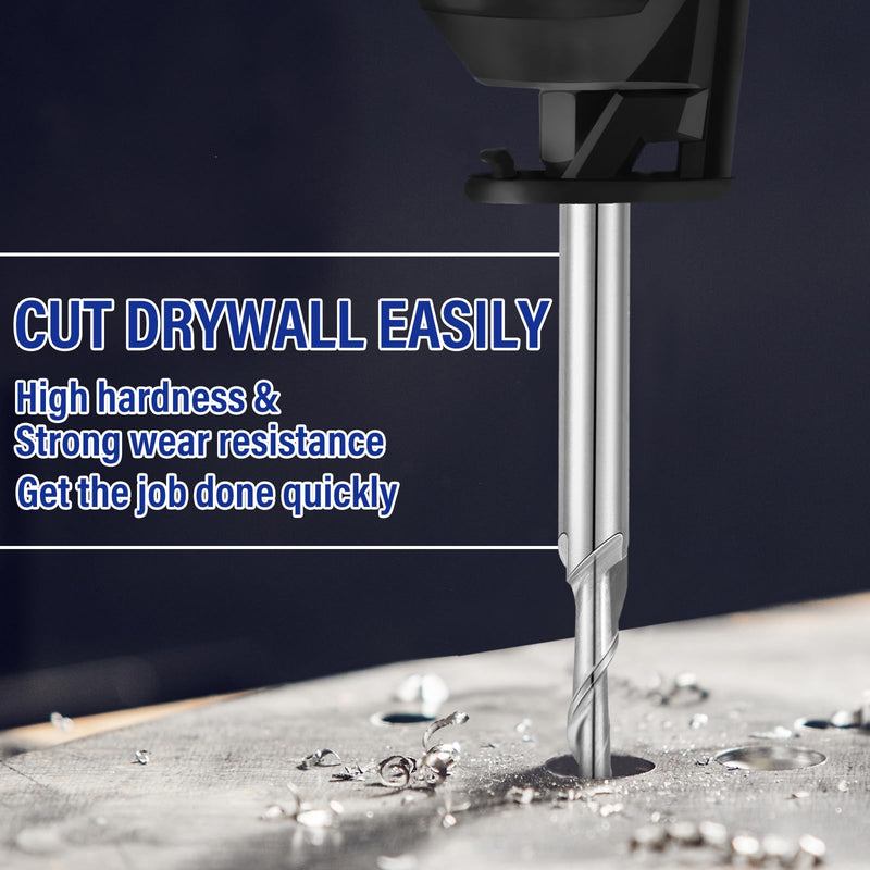 Tondiamo 25 Pcs Drywall Router Bits 3/16 Drywall Rotor Tips M2 High Speed Steel Cutting Bit Downward Router Cutout Rotary Guidepoint Drill Tool, Used for with Spiral Saw (Sliver) Sliver