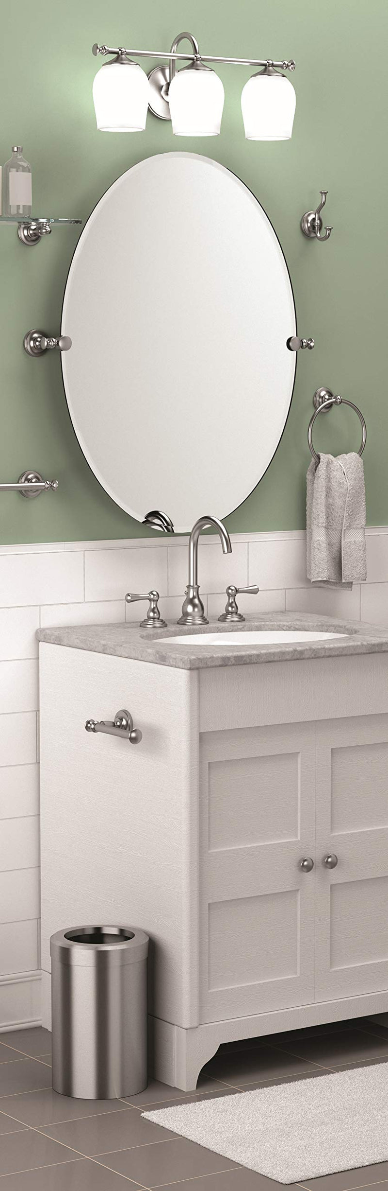 Gatco 4123 Tavern Toilet Paper Holder, Polished Nickel / Wall Mounted Euro Style Toilet Tissue Holder, Zinc Single