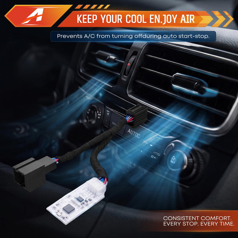 Auto Start Stop Eliminator Compatible with Jeep Wrangler JL 2018-2026 & Gladiator JT 2020-2026, Plug and Play Engine Auto Stop Disable Device Accessory