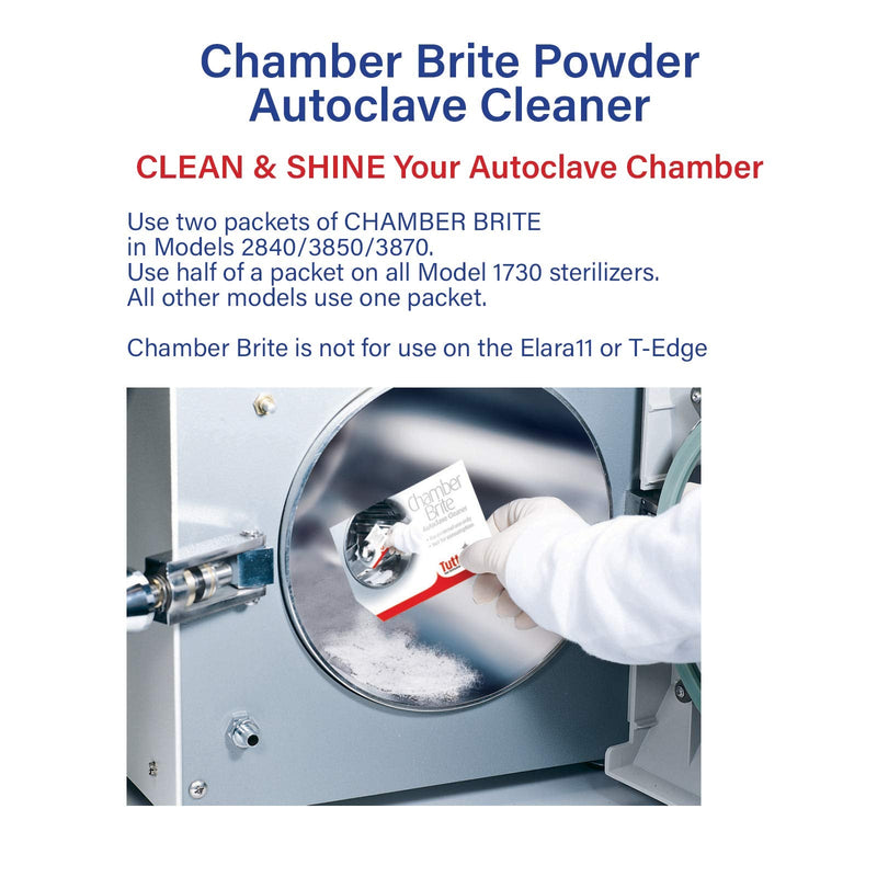 Tuttnauer TU-CB0010 Chamber Brite Powdered Autoclave Cleaner (Pack of 10)