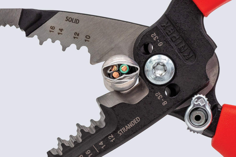 KNIPEX Tools 13 71 8 Forged Wire Stripper, 8-Inch 8 inches (Pack of 1) Standard Grip