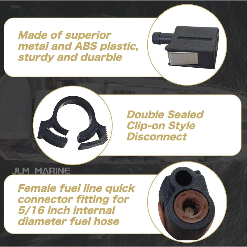 13563Q3 Female Fuel Line Connector for Mercury Outboard Motor Engine End 22-13563A3 18-8076 13563Q3