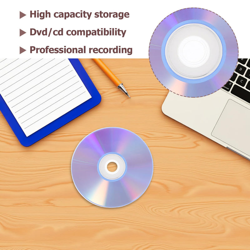 COHEALI 2pcs Recordable Music Disc Writable Media High Capacity Storage Plastic Blank Discs Compatible with DVD and CD Formats for Home and Office Audio Recording Backups