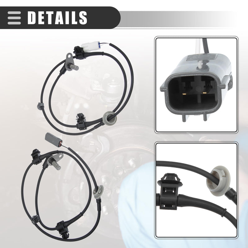  [AUSTRALIA] - Motoforti Front Left Right ABS Wheel Speed Sensor for Mazda CX-7 2007-2012, ABS Sensor, NO.57455S84A52/57450S84A52, Black, 1 Pair