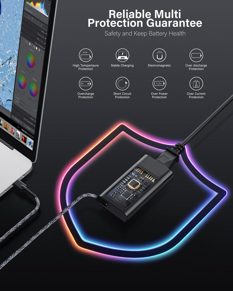 NYV 65W USB C Laptop Charger Compatible with HP Spectre x360 EliteBook Envy Pavilion Chromebook Elite x2 Zbook ProBook Omnibook, New Slim 65W Laptop Charger USB C Type C AC Adapter Power