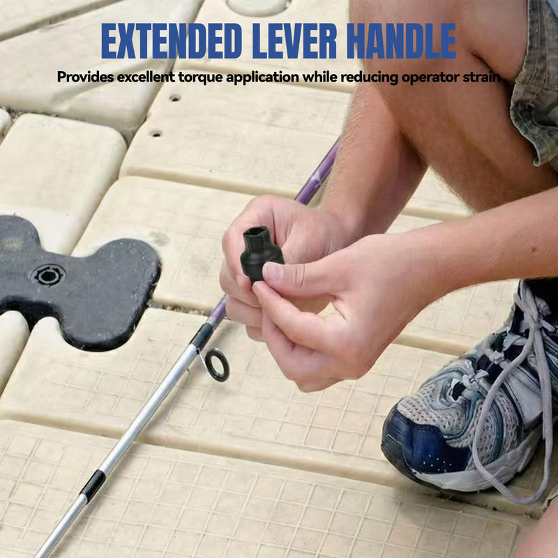 Drive Tool - Socket Compatible with EZ Dock Couplers,it Works with a 3/8-inch Drive Ratchet, 19-Millimeter or 3/4” socke