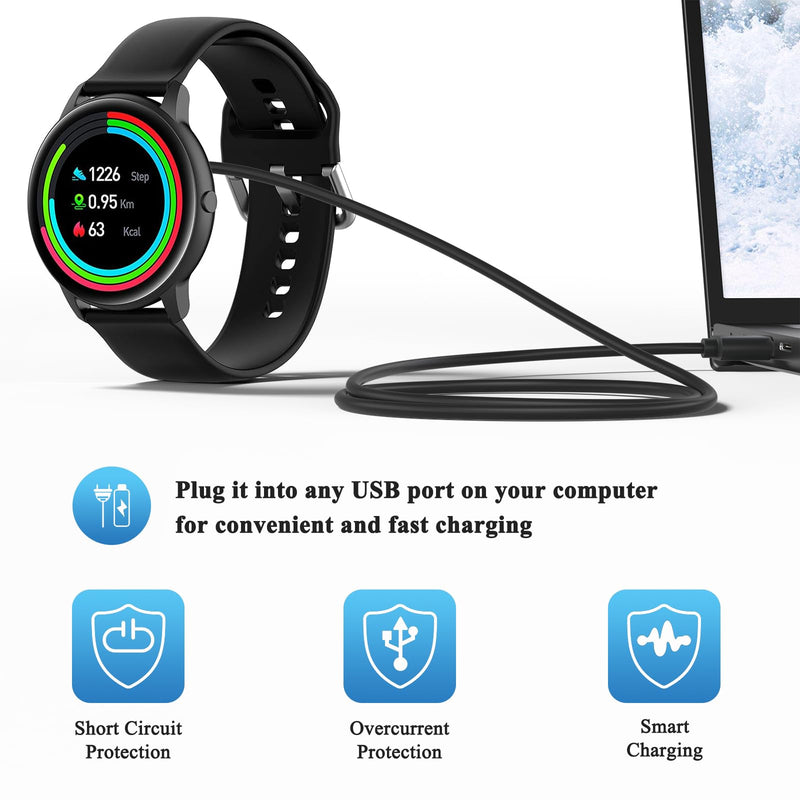 Mugust Gloryfit Smart Watch Charger, USB-C Magnetic Charging Cable for GloryFit T80 T70 T60 T50 P99 P98 Smart Watches