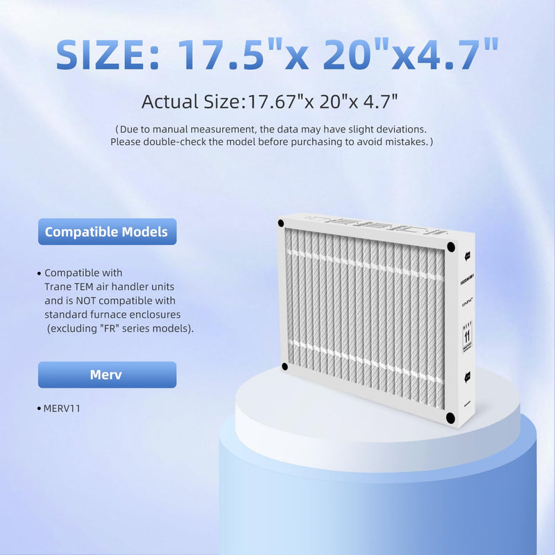 FLRQB5AH23M13 MERV 13 Air Filter Compatible with Trane FLRQB5AH23M13/FLRQB5AH23M11,AH Dedicated 22.7"x20.7"x4.70" For QuikBox Media Filter Foldable (1PACK) 1PACK