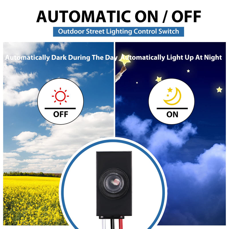 Macarrie 20 Pieces Photocell Light Sensor for Outdoor Lighting 100-277v Dusk to Dawn Sensor Photoelectric Switch Photocell Light Sensors for Most Outdoor Lighting Fixtures Bulbs