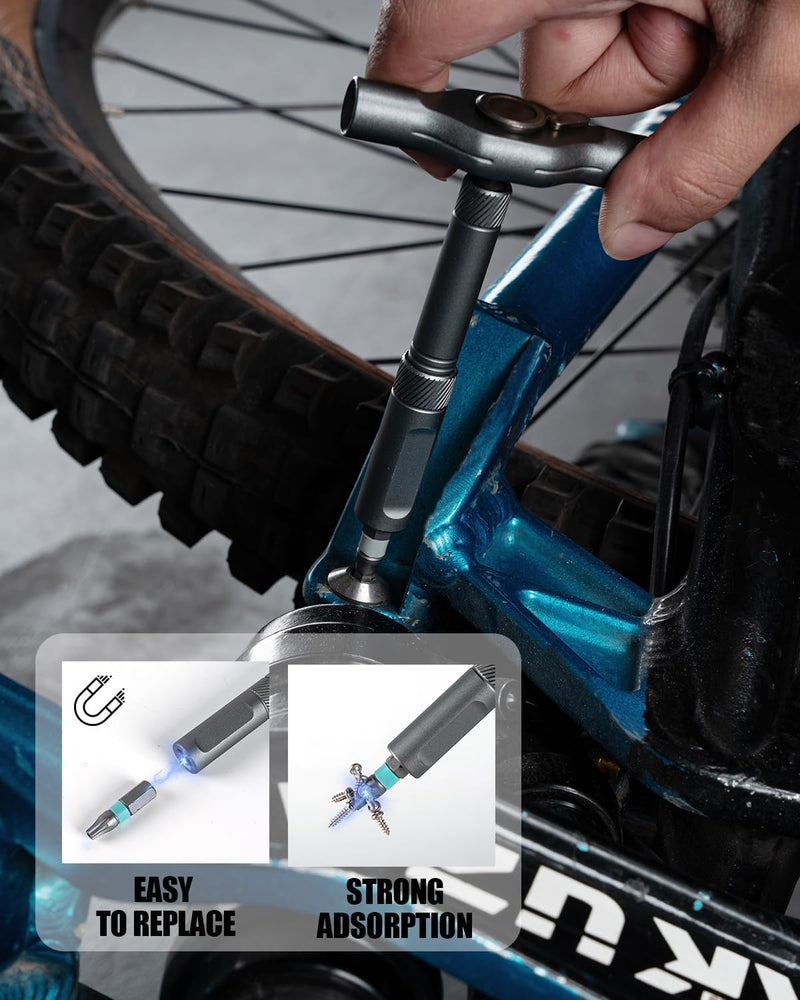 24 in 1 Magnetic Screwdriver Set, DIY Ratchet Screwdriver Set, Multi Bit Magnetic Drive Set with Detachable Ratchet Handle, Repair Tool Kit for Electronics, Bicycles, Stocking Stuffers for Men Women