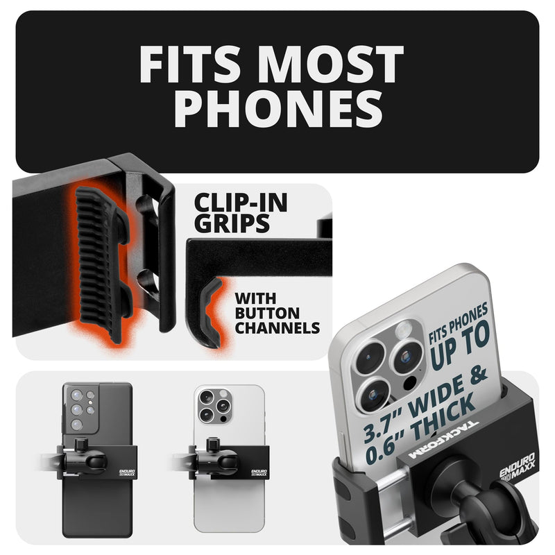 Tackform Link Vent Mount Universal Phone Holder - Compatible with BlueCruise, 2021-2025 Ford F150 & Raptor, 2023-2025 Ford Super Duty | Aluminum | Zero Slip | 3.5" Arm | Black