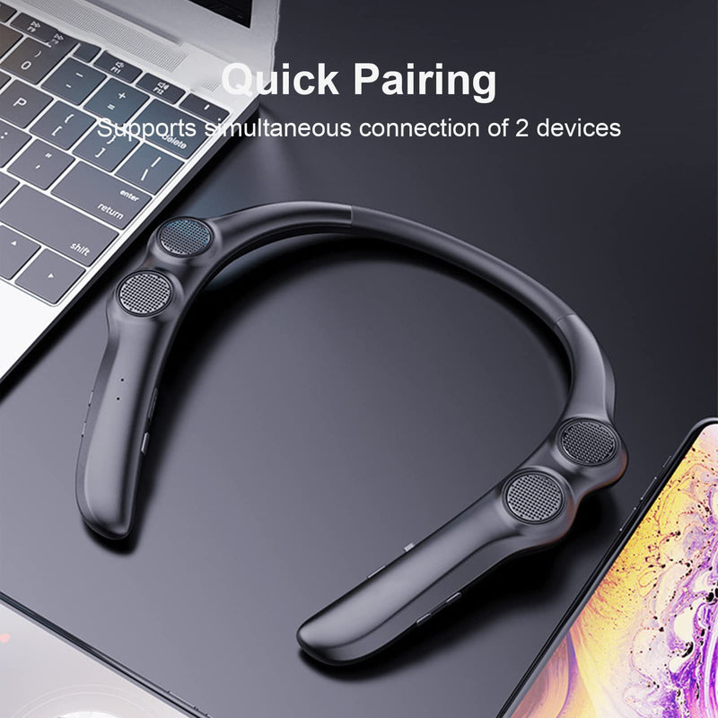 SUNGOOYUE Wireless Neckband Headset, Bluetooth 5.3 with Noise Cancelling Mic IPX4 15H Playtime for Sports Gym Running Cycling