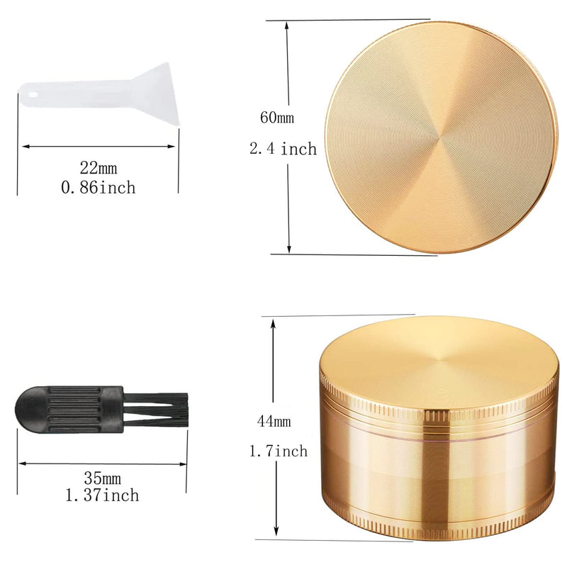 Spice Grinder 2.4 in (Gold) 2.4 inch