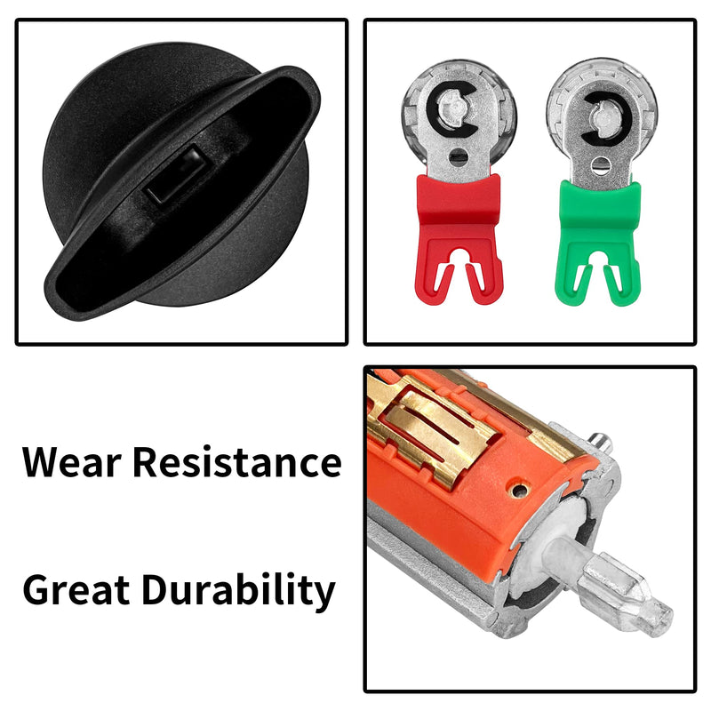 Door Lock Cylinders & Ignition Switch with Keys, Compatible with 97-08 Ford E150/250/350, 97-07 Ranger, 97-03 Explorer, 01-05 Explorer Sport Trac & More, Replace# LC6177, DL5886 X2, 597638 (No chip) LC6177 + DL5886 X2 + 597638