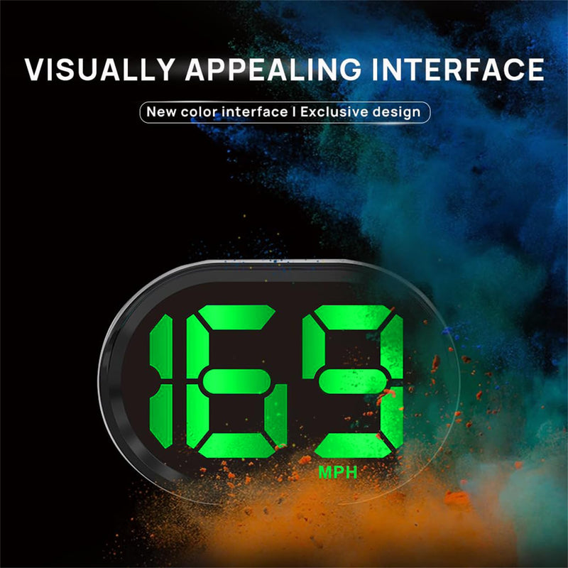 GPS Digital Speedometer for Car MPH, USB Connect Plug and Play for Car Truck Motor SUV All Vehicles, Automatic Brightness Adjustment,Large Font Display K2-Green
