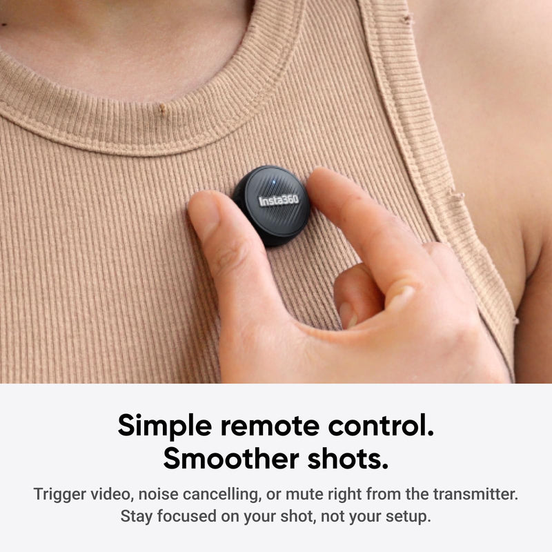 Insta360 Mic Air (1 TX + 1 RX), Noise Cancelling, 300m Range, Wireless Microphone for USB-C iPhone/Android/PC/Mac, Vlog, Streaming Mic Air (1 TX + 1 RX)