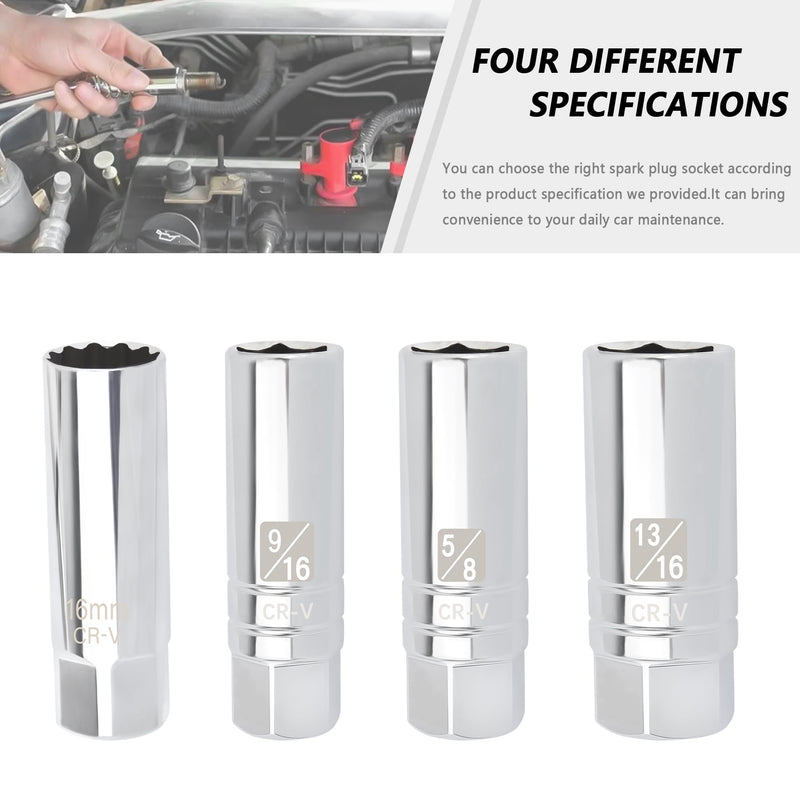5/8" Magnetic Spark Plug Socket,6-Point 3/8" Drive Thin Wall Spark Plug Socket,Universal Spark Plug Removal Tool Car Accessories for Most Cars Trucks SUVs (5/8 inch) 5/8 inch