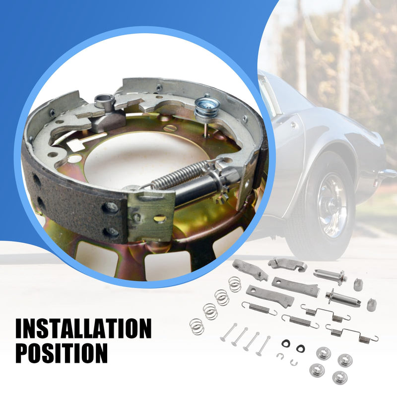 Parking Brake Hardware Kit Stainless Steel Compatible with 1965-1982 Chevy Corvette C2 C3 LH & RH