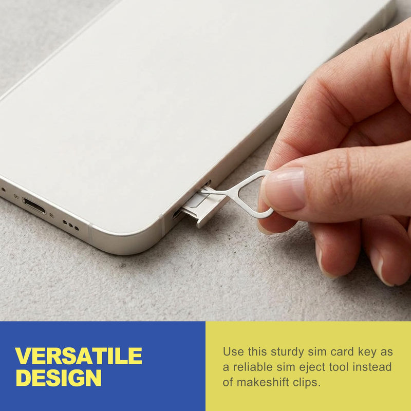 16 Pack SIM Card Removal Tool, Universal Ejector Pin Key for iPhone, iPad, Samsung, Tablet. Stainless Steel Phone Tray Opener, Heavy Duty SD Eject Needle, Silver