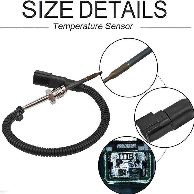 21164414 Exhaust Gas Temperature Sensor EGT Sensor S11022 Compatible fit for Mack 2011-2014 MP7 MP8 MP10 and Volvo 2011-2017 D11 D13 D16 Engines