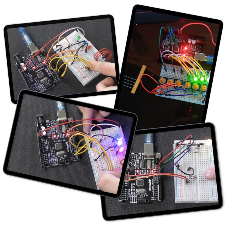 Arduino IDE Compatible STEM Learning Kit - Adventure Kit: Cogsworth City – Complete Beginner Coding and Electronics Course – Includes Hero R3 Board, LEDs, Sensors, Breadboard, and Components