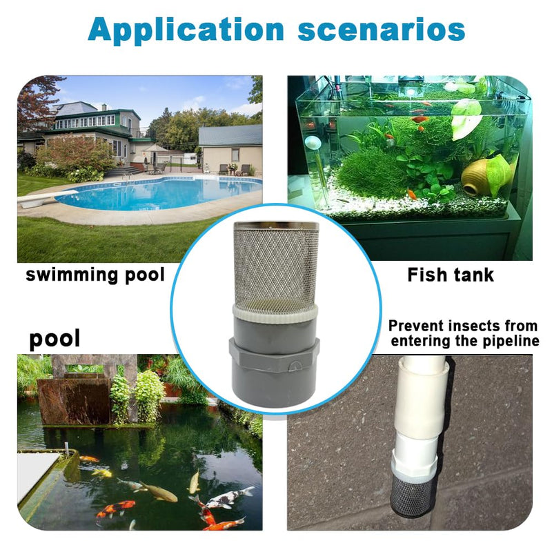 3 inch stainless steel filter DN80/3" Grey PVC Suction Strainers used to remove debris and reduce solid entry （1pcs） 3"DN80
