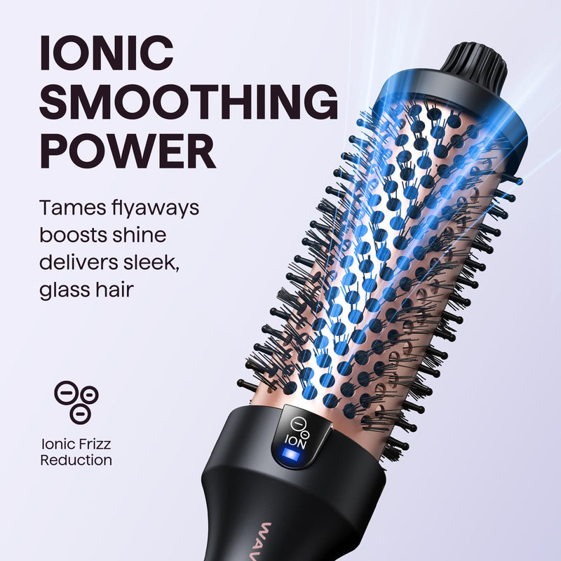  [AUSTRALIA] - Wavytalk Blowout Boost Thermal Brush Rose Gold and Sleek Sweep Straightener Brush