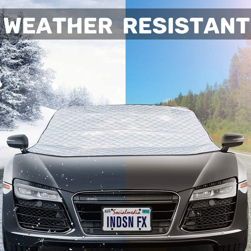 Car Windshield Snow Cover Ice Frost Removal 9pcs Magnetic Windscreen Cover Wiper Protector in All Weather Fist Most Cars SUV Standard