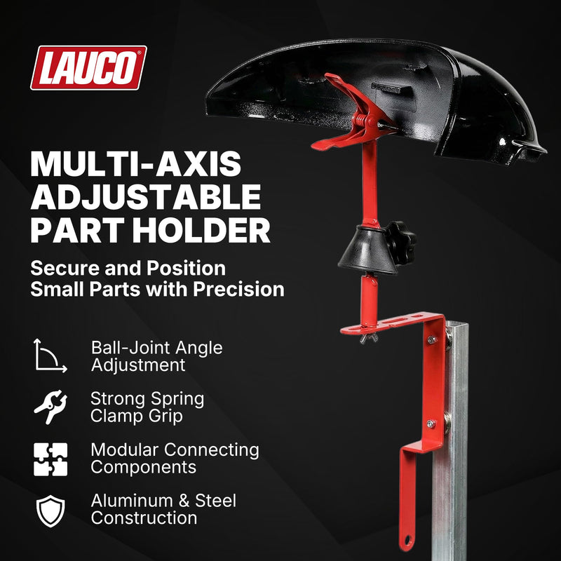 Lauco Paint-N-Stick Side View Mirror Stand Holder With Clamp, Autobody Repair Plier With Holder Set (PPH1673)